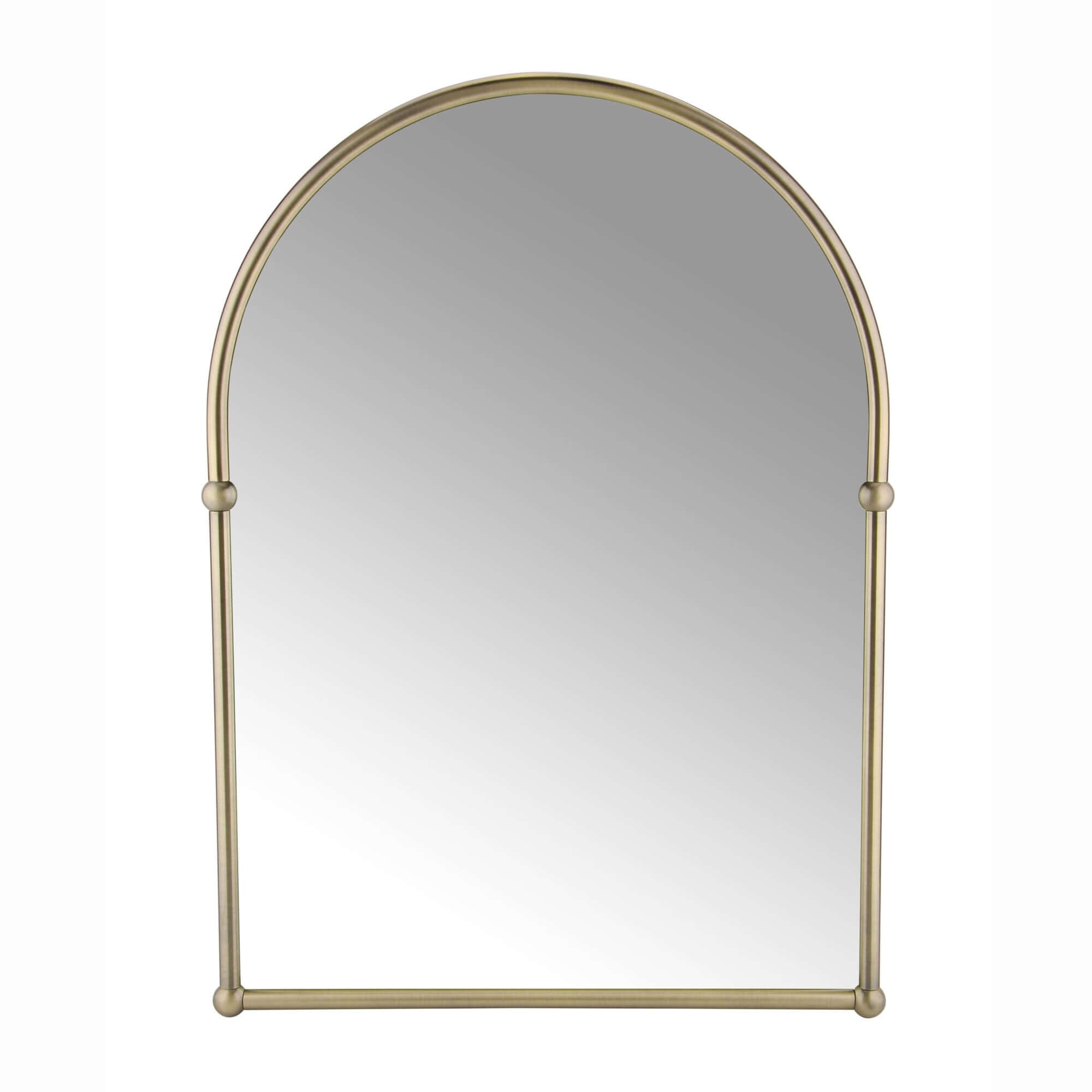Buy Elizabeth traditional brass framed decorative arched mirror - antique brass Online UK | HOUSE OF ENKI